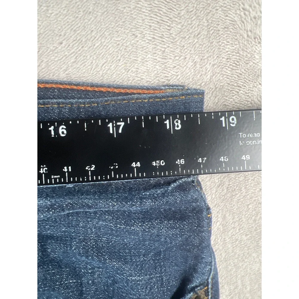 J.Crew The Sutton Selvedge Denim Jeans Mens 36x32 Dark Wash Straight Leg Blue